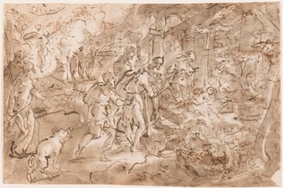 Adoración de los pastores de Jan van der Straet, called Stradanus