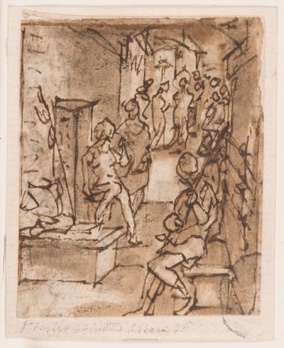 Flagelación (?) de Jan van der Straet, called Stradanus