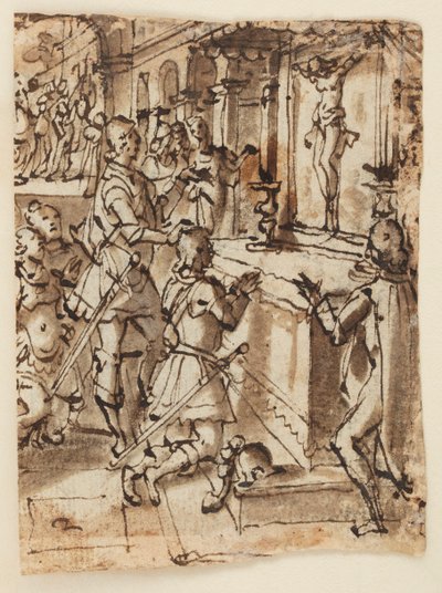 San Giovanni Gualberto y el Crucifijo Milagroso de Jan van der Straet, called Stradanus