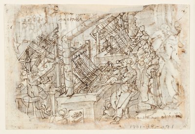 Sericultura, desenrollando capullos de Jan van der Straet, called Stradanus