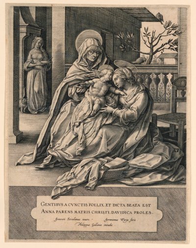 Santa Ana, la Virgen y el Niño Jesús de Jan van der Straet, called Stradanus