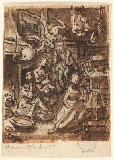 Estudio para una composición de Jan van der Straet, called Stradanus