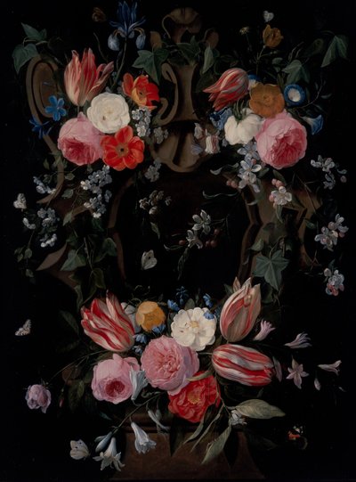 Una guirnalda de flores de Jan van the Elder Kessel