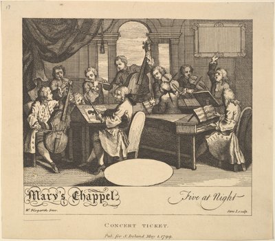 Entrada de concierto - Capilla de María, a las cinco de la noche, 1 de mayo de 1799 de Jane Ireland
