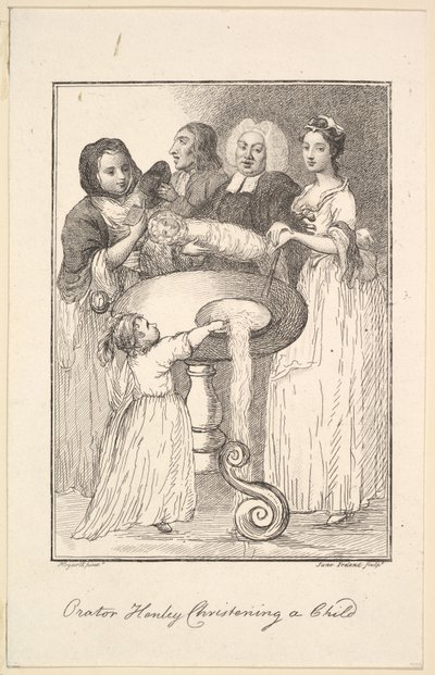 Orador Henley bautizando a un niño, 1794 de Jane Ireland