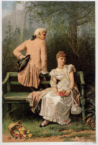Escena de reproches entre amantes de Jane Maria Bowkett