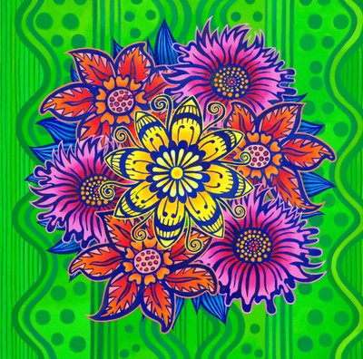 Flores en verde, 2022 de Jane Tattersfield