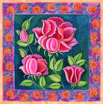 Flores Rosadas de Jane Tattersfield