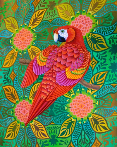 Loro rojo, 2021 de Jane Tattersfield