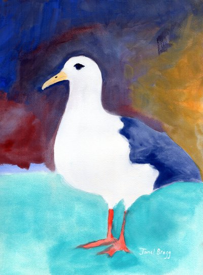 Gaviota de Anacortes no. I, c.2016 (acuarela y caseína sobre papel). de Janel Bragg