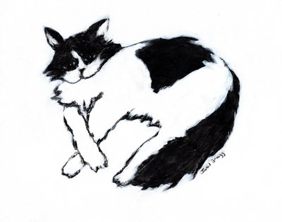 Thomas Lounging II, c. 2019 (técnica mixta sobre papel) de Janel Bragg