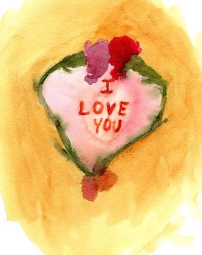 Valentine II, c.2019 (acuarela sobre papel) de Janel Bragg