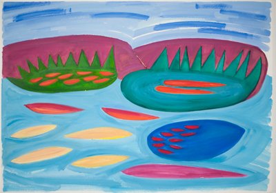 Montañas y piscinas, 2015 de Janet McKenzie