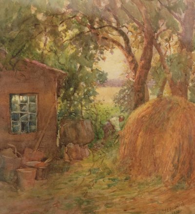 Esquina de un Patio de Trilla, 1910 de Janie E. Beamish