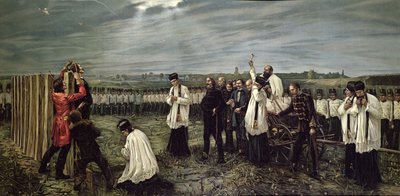 Ejecución de oficiales húngaros por los austriacos en Arad, Hungría el 6 de octubre de 1849, 1893 de Janos Thorma