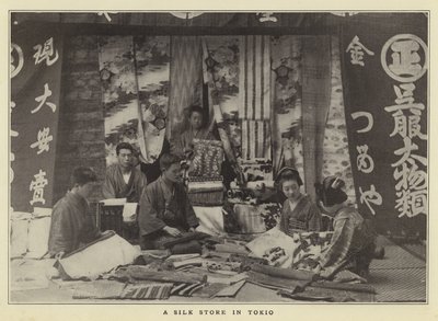 Una tienda de seda en Tokio de Japanese Photographer