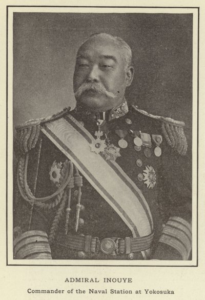 Almirante Inouye, Comandante de la Estación Naval en Yokosuka de Japanese Photographer