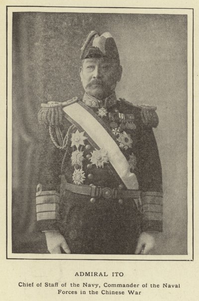 Almirante Ito, Jefe de Estado Mayor de la Armada, Comandante de las Fuerzas Navales en la Guerra China de Japanese Photographer