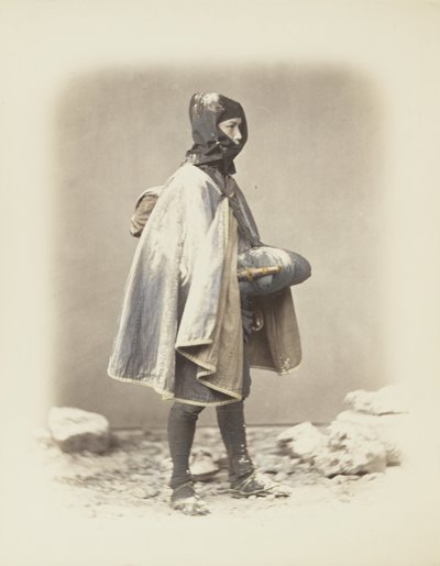 Hombre japonés en la nieve de Japanese Photographer