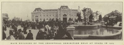Edificio principal de la exposición industrial celebrada en Osaka en 1903 de Japanese Photographer
