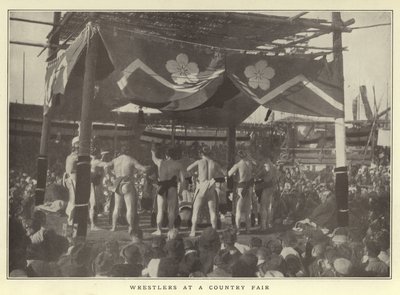 Luchadores en una feria rural de Japanese Photographer