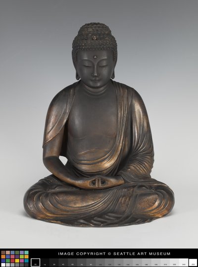 Amida Buda en un Pedestal de Loto de Japanese School