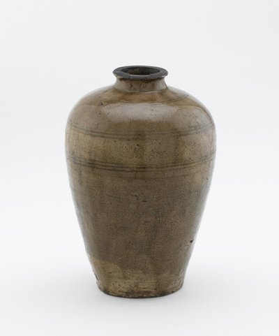 Botella, Seto, prefectura de Aichi, período Muromachi, principios del siglo XV de Japanese School