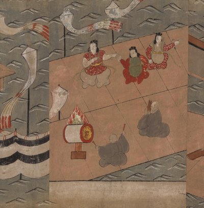 Músicos chinos, ilustración del 