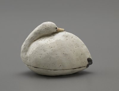 Contenedor en forma de ganso de nieve, Ikaho, prefectura de Gumma, era Meiji de Japanese School