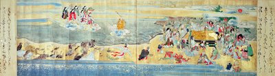 Muerte de Buda (pergamino pintado) de Japanese School