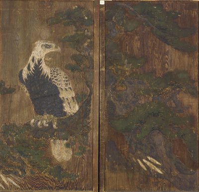 Águila en un pino, período Momoyama, posiblemente siglo XVII de Japanese School