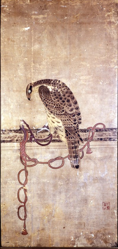 Halcón. Obra japonesa del siglo XV por Daysen. Génova, Museo Chiossone. de Japanese School