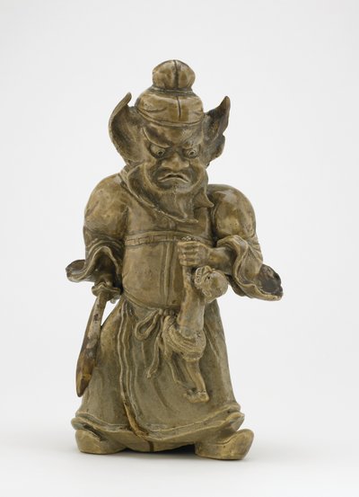 Figura de Shoki el domador de demonios, Tokio, período Edo de Japanese School