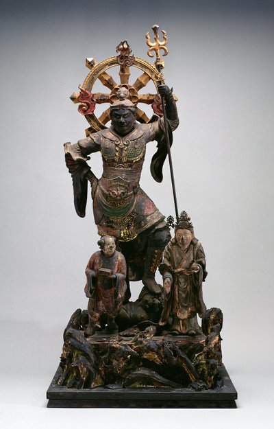 Figura de una Deidad Guardiana, período Kamakura, siglos XII-XIV de Japanese School