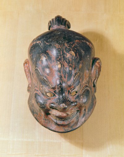 Máscara Gigaku, Periodo Nara (645-794) de Japanese School