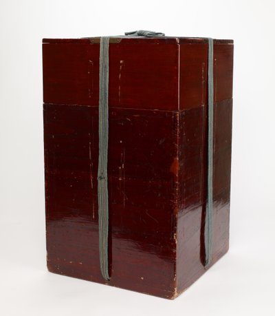 Caja de almacenamiento interior para tarro de té y accesorios, 1615-1868 de Japanese School