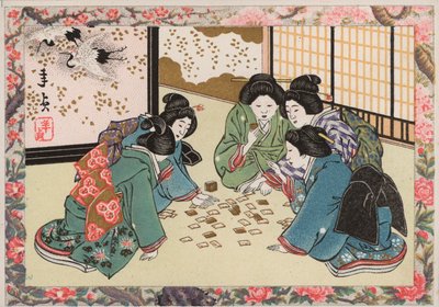 Mujeres japonesas jugando un juego de Japanese School
