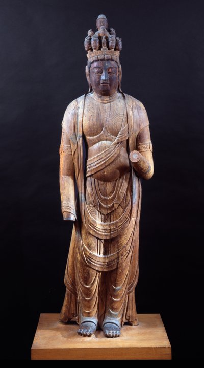 Juichimen Kannon (Kannon de once cabezas), período Heian, principios del siglo X de Japanese School