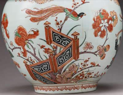 Gran jarrón botella, decorado en Holanda en el estilo Imari, Ko-Imari, finales del siglo XVII de Japanese School
