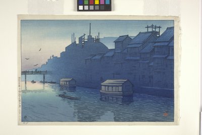 Morning Over The Factory (xilografía en color) de Japanese School