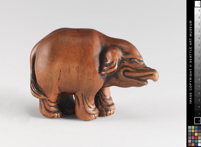 Netsuke modelado como un elefante, siglo XVIII-XIX de Japanese School