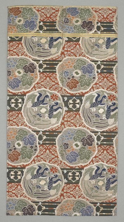 Fragmento de Obi, finales del siglo XIX-principios del siglo XX de Japanese School