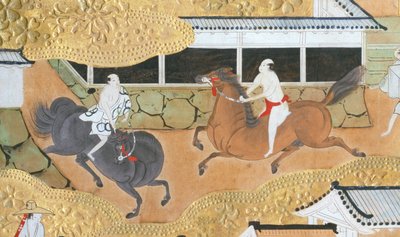 Osakazu Byobu - Biombo japonés de ocho paneles (pintura) de Japanese School