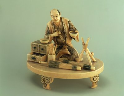 Fabricante de paraguas, Okinomo, Período Edo (1600-1868) de Japanese School