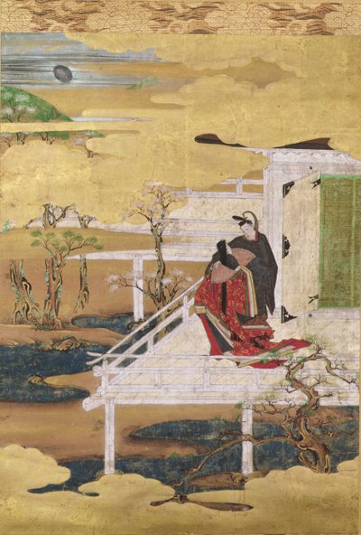 Escena del Cuento de Genji de Japanese School