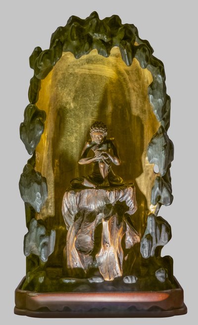 Shakyamuni asceta. Japón, período Edo de Japanese School