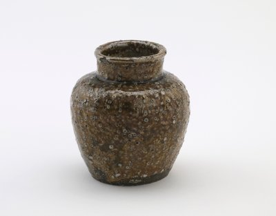 Pequeña jarra de té para uso comercial, Shigaraki, prefectura de Shiga, era Meiji de Japanese School