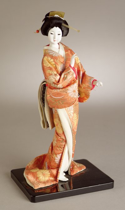 Muñeca de dama de pie, japonesa de Japanese School