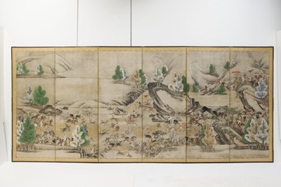 Tartar Hunt (tinta, color, papel) de Japanese School