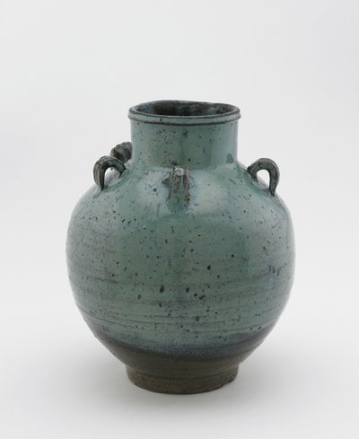 Jarra de almacenamiento de hojas de té con cinco asas, prefectura de Saga o Nagasaki, período Edo de Japanese School